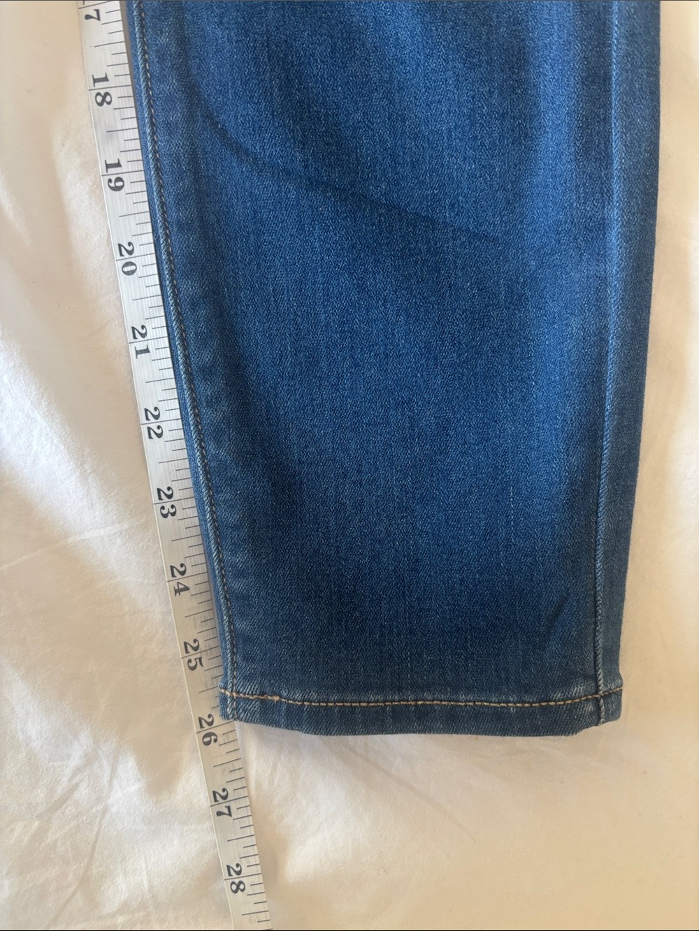 Paige Hoxton Crop Dark Wash Skinny Jeans, 28 - Picture 4 of 8